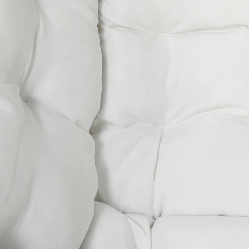 HOMCOM Modern Accent Chair, Armchair with Side Pockets and Solid Steel Legs, Comfy Reading Chair for Living Room, Cream White