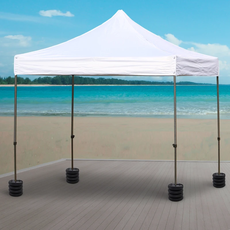 Outsunny Set of 4 Party Tent Canopy Weight Plate Kit Gazebo Pop Up Tent Anchor Base Weights Canopy Shelter Leg Weights