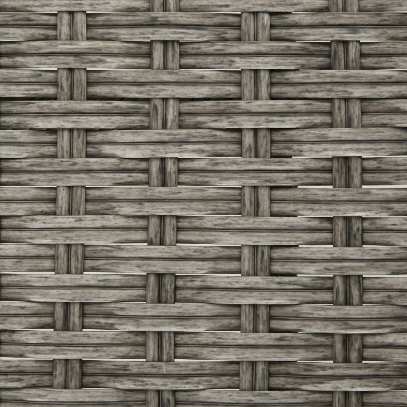 Outsunny 5 Pieces Patio Bar Set, Outdoor PE Rattan Wicker High Top Outdoor Table and Chairs Outdoor Bar Set with Tempered Glass Top Bar Table and Shelves, 4 Bar Chairs, Grey