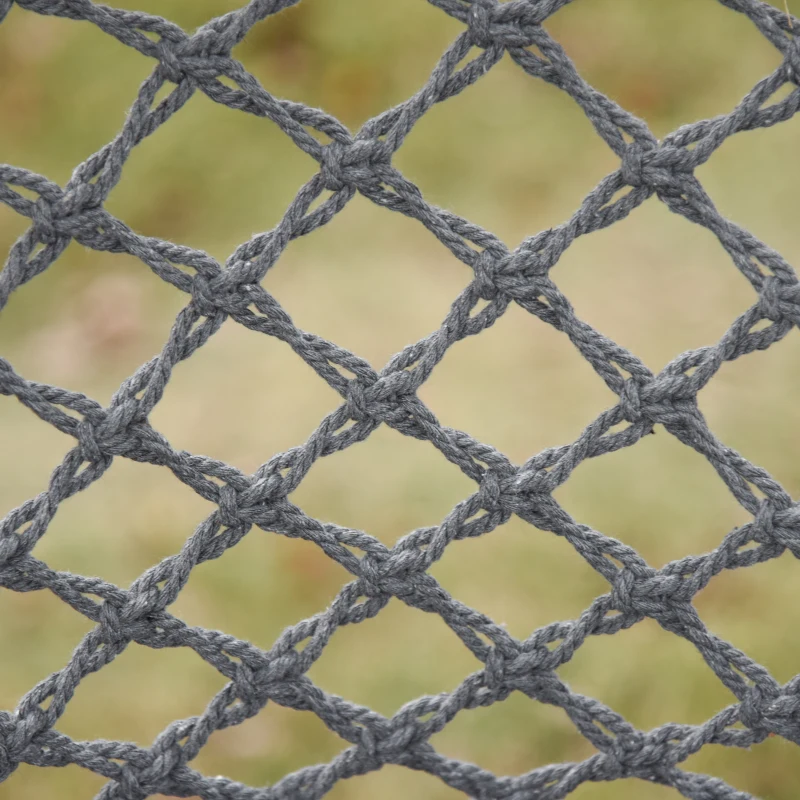 Outsunny Patio Hammock Chair, Hanging Rope Hammock Swing for Indoor & Outdoor Use with Backrest, Cotton-Polyester Blend, Fringe Tassels, Dark Grey