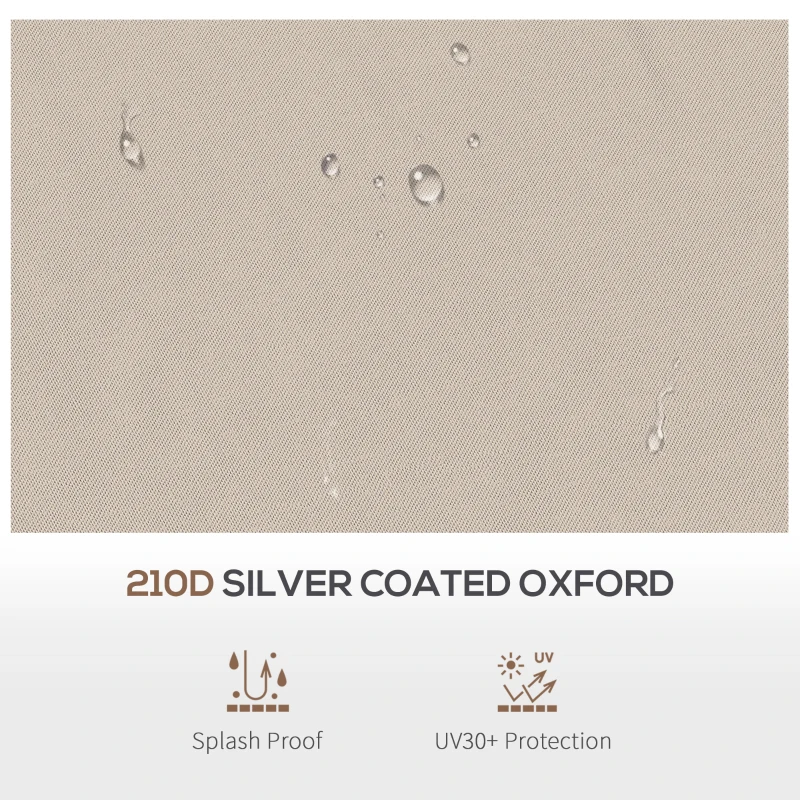 Outsunny 11' x 11' Replacement Canopy Top for Pop Up Canopy Tent, 2-Tier Canopy Cover, 30+ UV Protection, Beige