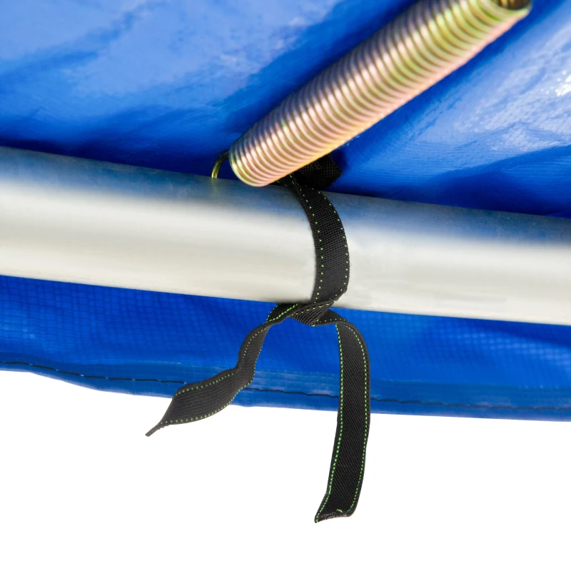 Soozier 14FT Trampoline Pad Replacement, Φ168" Spring Cover, Water-Resistant Universal Round Trampoline Safety Pad, No Holes for Pole, Blue