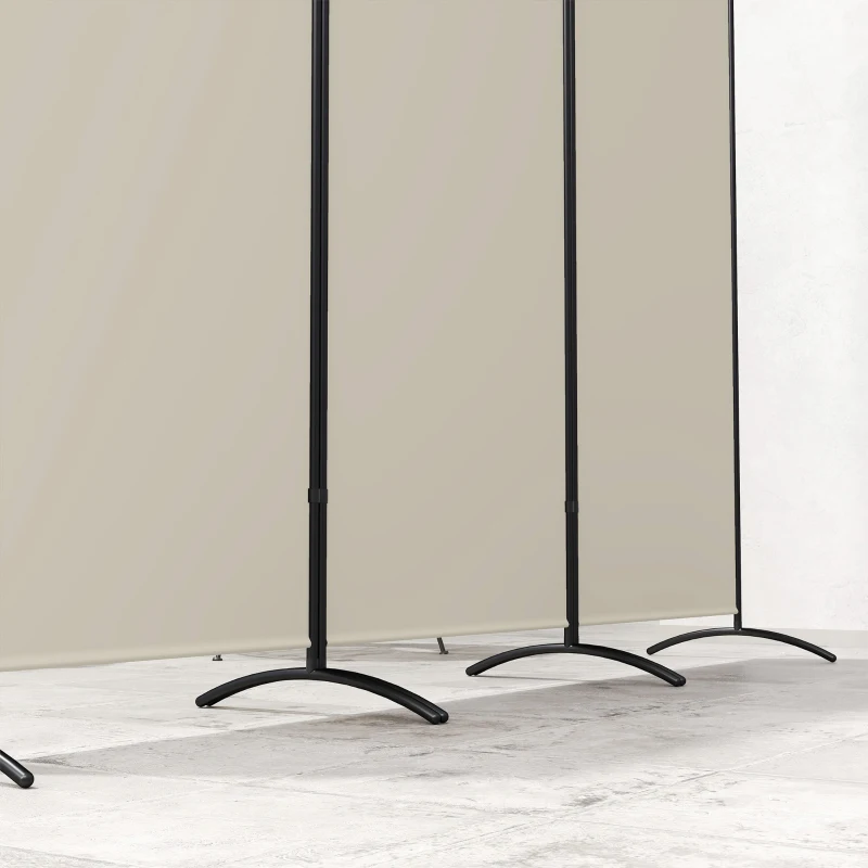 HOMCOM 6' 3 Panel Room Divider, Indoor Privacy Screen for Home, Light Gray