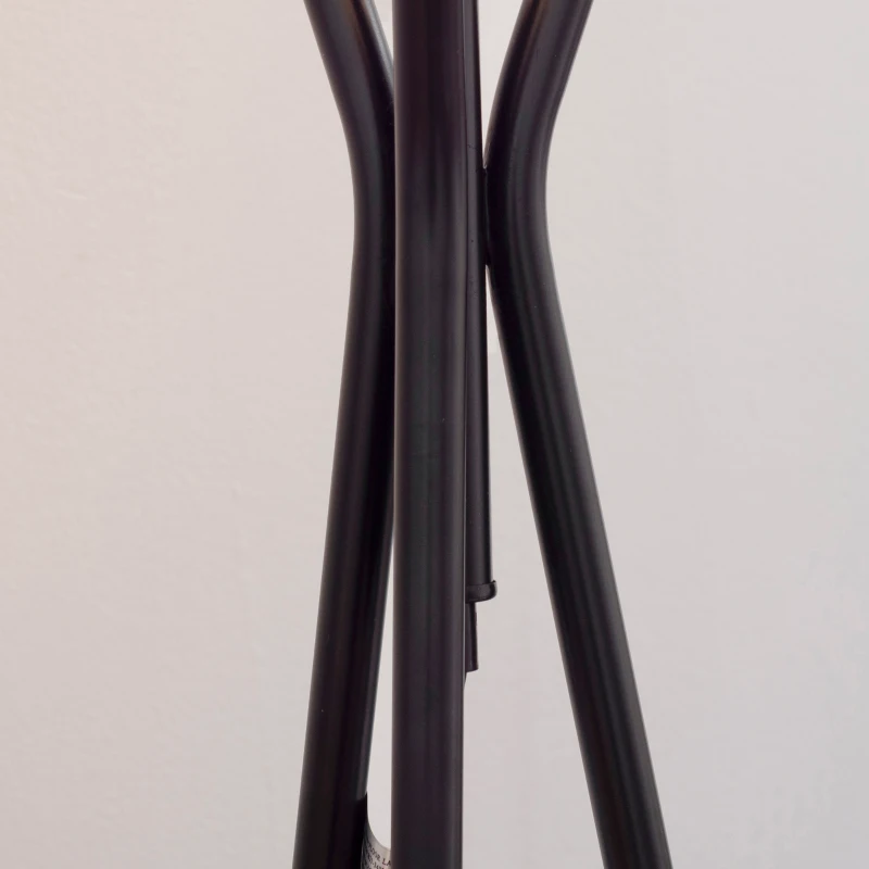 HOMCOM Modern Tripod Floor Lamp, Freestanding Lamp w/ Fabric Lampshade and E26 Base for Living Room, No Bulb - Black
