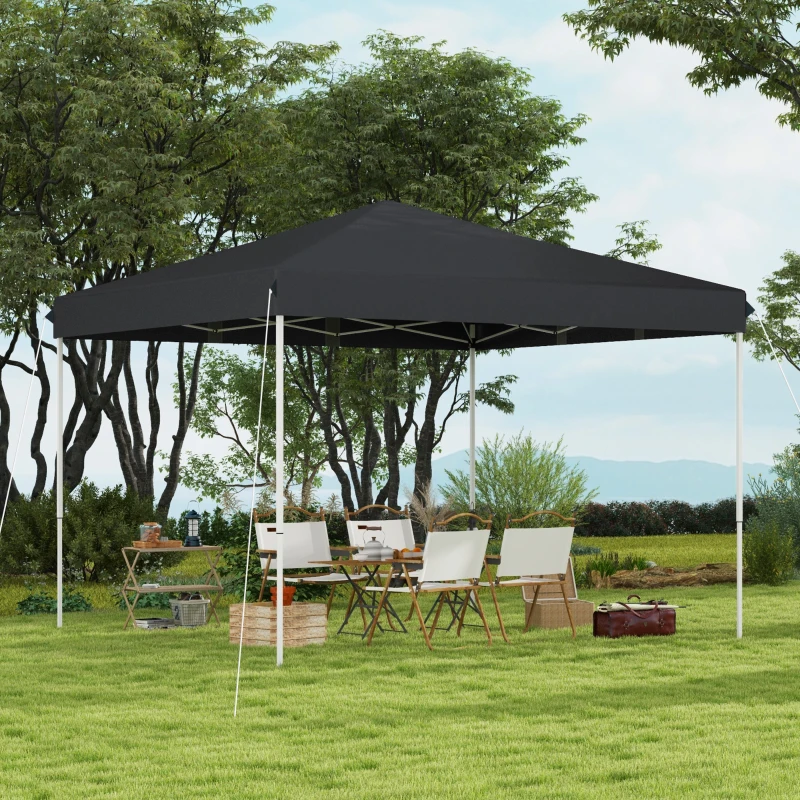 Outsunny 13' x 13' Pop Up Canopy Tent with Height Adjustable, Carry Bag for Outdoor, Garden, Patio, Gray