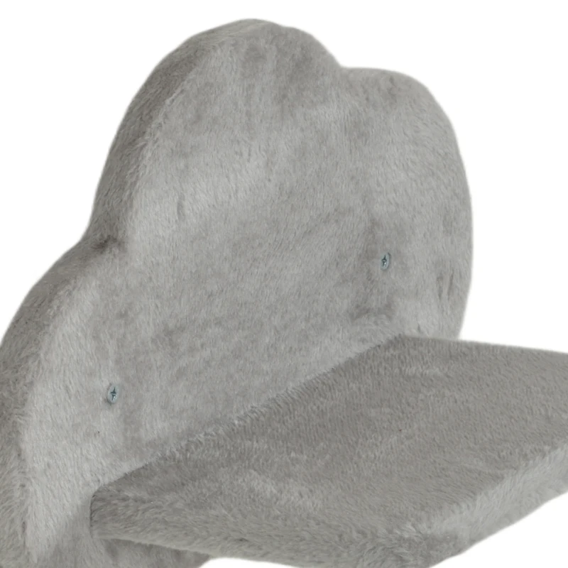 PawHut 4 Piece Cat Wall Shelves with Scratching Post, Ladder, Condo, Jumping Platforms, Light Grey