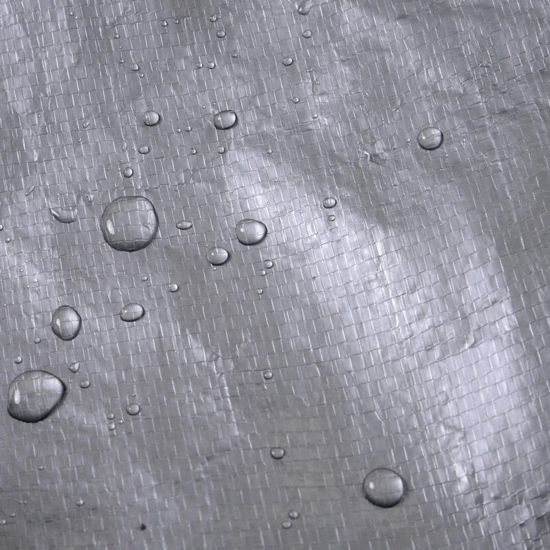 Outsunny 6.6' x 6.6' Waterproof Garden Storage Shed for Motorcycle, Bike, Grey