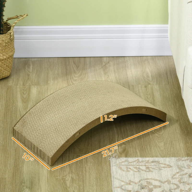 PawHut 4 Pack Cat Scratching Board Replacement for Cat Wheel, Brown