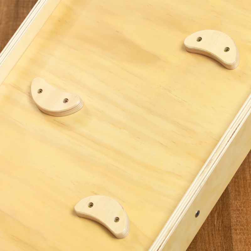 Qaba 5 in 1 Pikler Triangle Set with Ladder, Ramp, Arch, for 18-48 months, Nature Wood