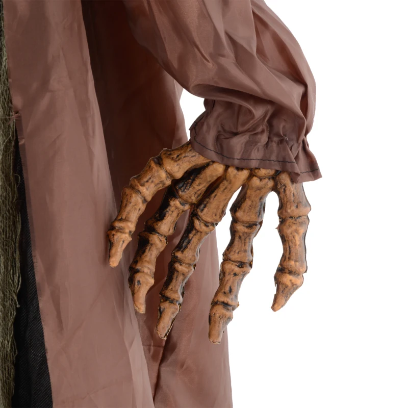 HOMCOM 6' Life Size Decoration Animatronic Skull Pumpkin Ghost Outdoor Halloween, Sound and Motion Activated