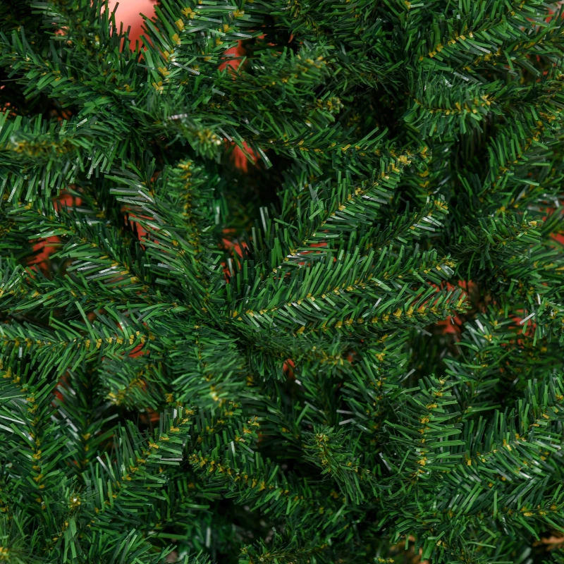 HOMCOM 6.9ft Artificial Christmas Tree w/ Metal Stand Spruce Branch Tips Green