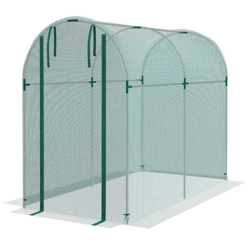 Outsunny Galvanized Steel Crop Cage, Plant Protection Tent with