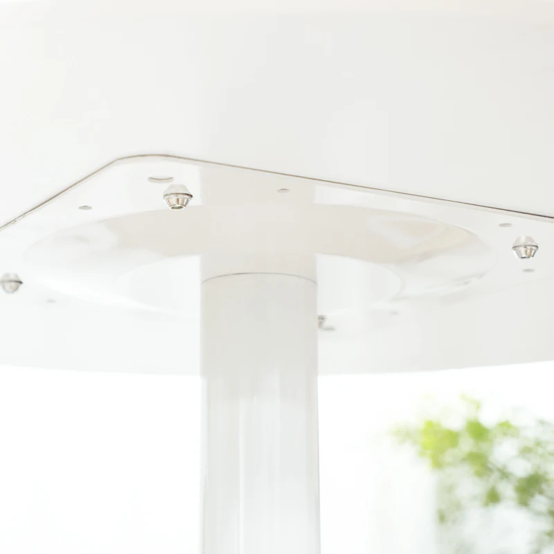 HOMCOM Modern Kitchen Table for 2, Round Dining Table with Steel Base for Living Room, Dining Room, White