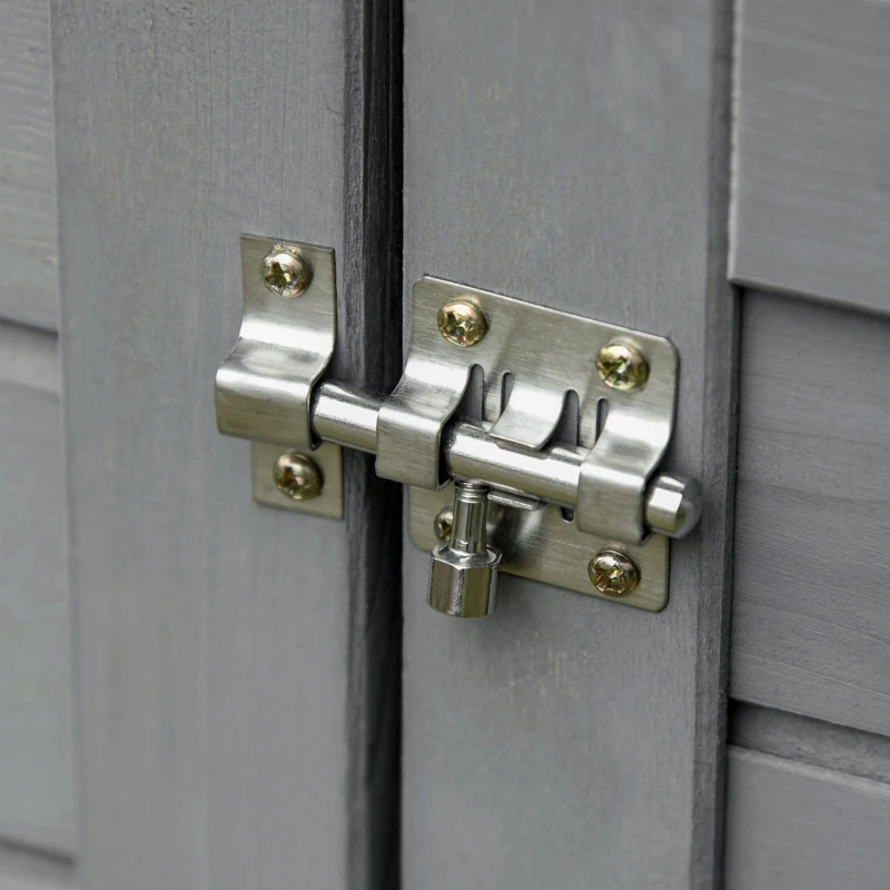 PawHut 96.5" Chicken Coop Wooden Hen House Poultry Cage Pen Portable with Wheels and Nesting Box, Chicken Cage for Backyard Outdoor, Gray