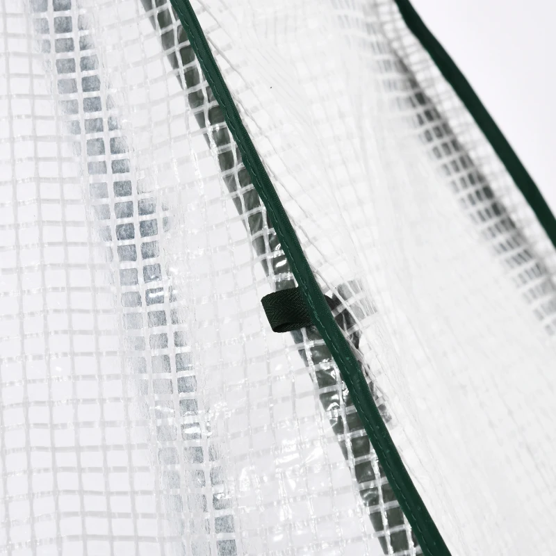 Outsunny 63" x 54" x 71" Greenhouse Portable Hot House for Plants with Zipper Door and Mesh Window for Outdoor, Garden, Patio, White