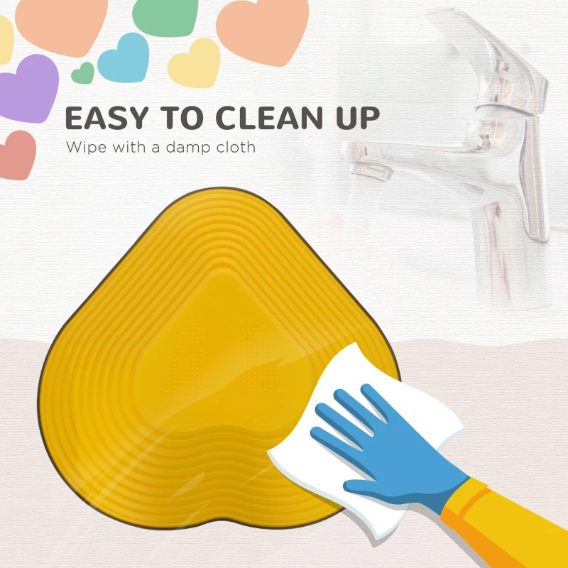 Qaba 6PCs Non-Slip Stackable Kids Stepping Stones, Heart-Shaped