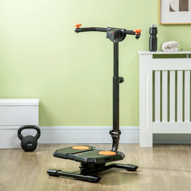 Soozier Foldable Ab Twister Board for Waist Trimming with LCD Display, Ab Workout Equipment for Women and Men, Orange