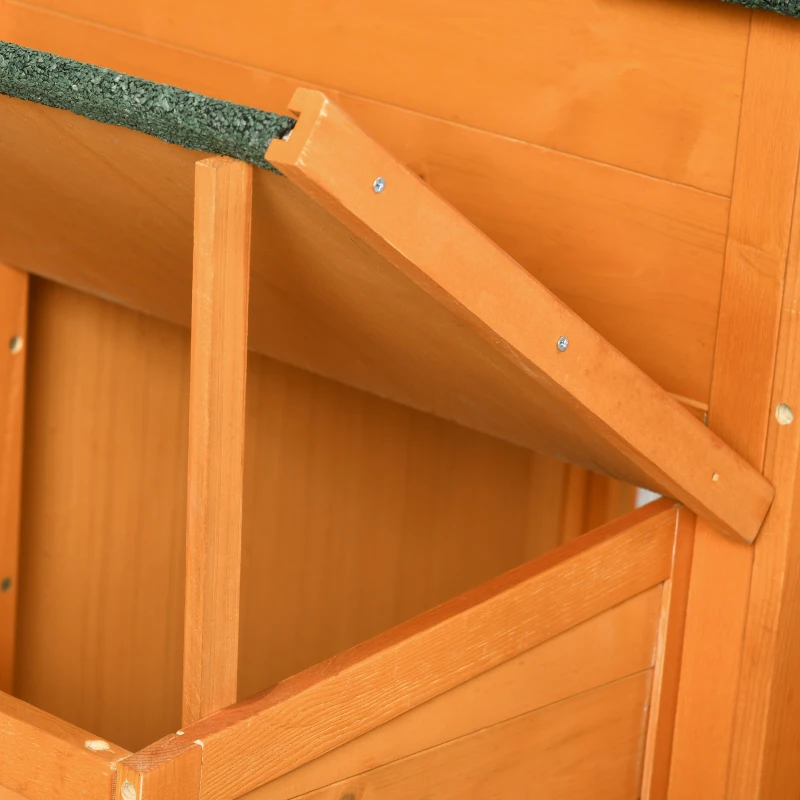 PawHut Extra Large Run Included Chicken Coop with Removable Tray Orange