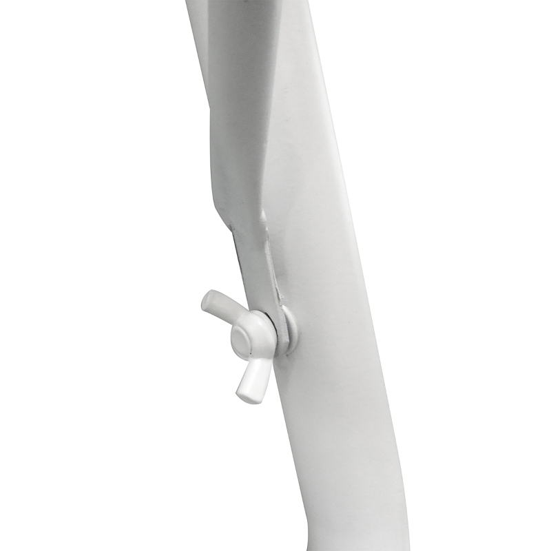 Outsunny Adjustable Balcony Hanging Railing Table, Metal Mounting Mini Wall Desk Storage Rack, Outdoor Flower Stand Serving Table Half Round, White