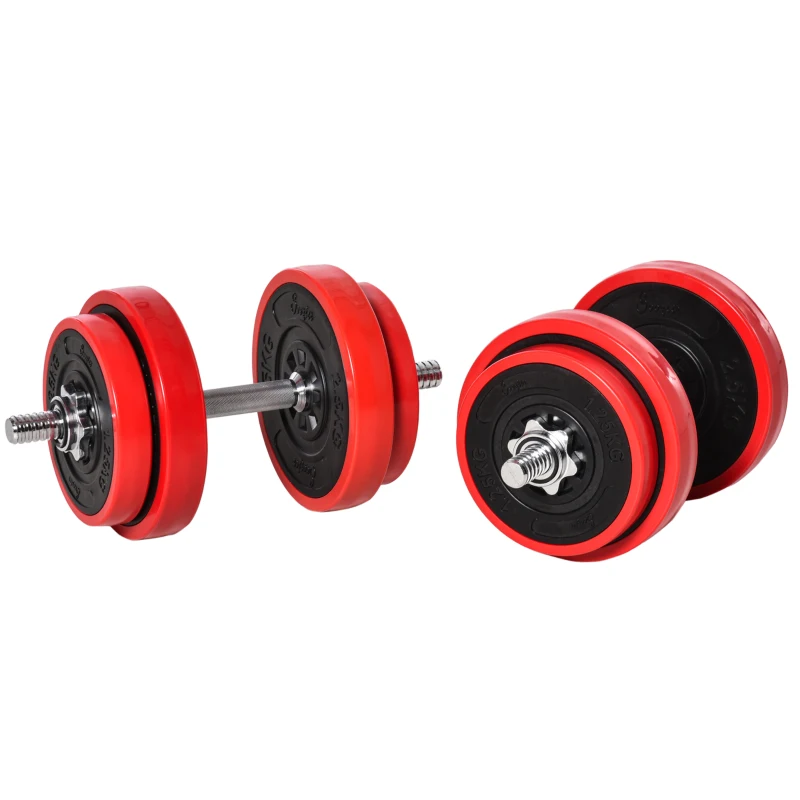 Soozier Adjustable Dumbbell Set, 44lbs Convertible to Barbell Weight Set for Home Gym Women and Men Weight Lifting Training