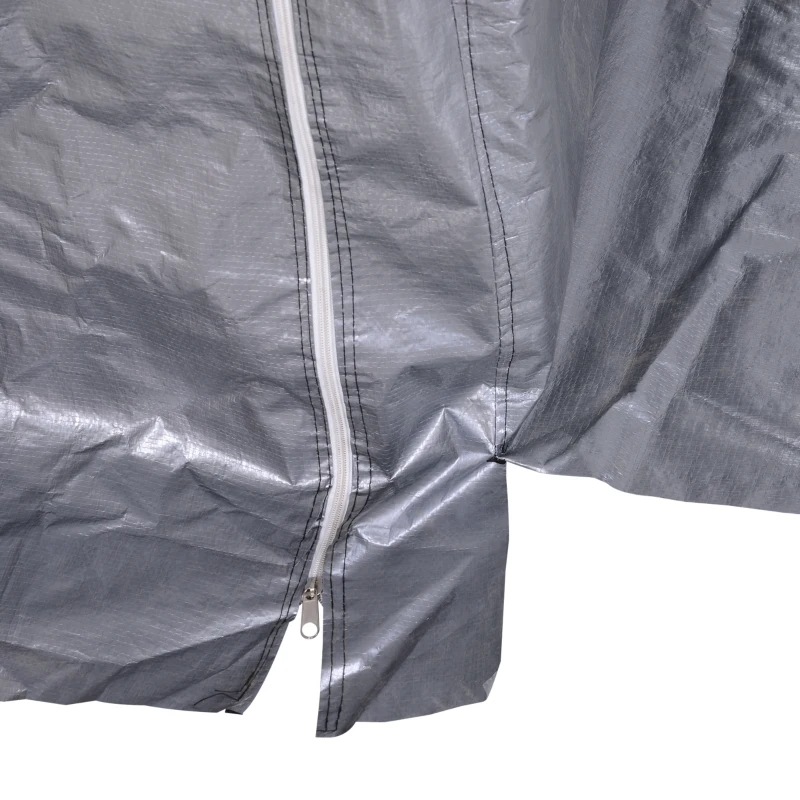 Outsunny 6.6' x 6.6' Waterproof Garden Storage Shed for Motorcycle, Bike, Grey