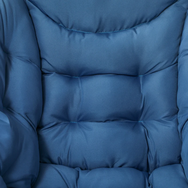 HOMCOM Modern Accent Chair, Armchair with Side Pockets and Solid Steel Legs, Comfy Reading Chair for Living Room, Bedroom, Blue