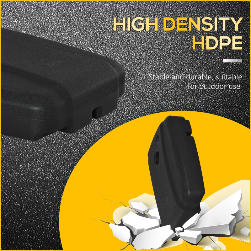 Outsunny 220 lb Heavy Duty Cantilever Umbrella Base, Sand and Water Filled Cantilever Parasol Stand with Cross Base, Black