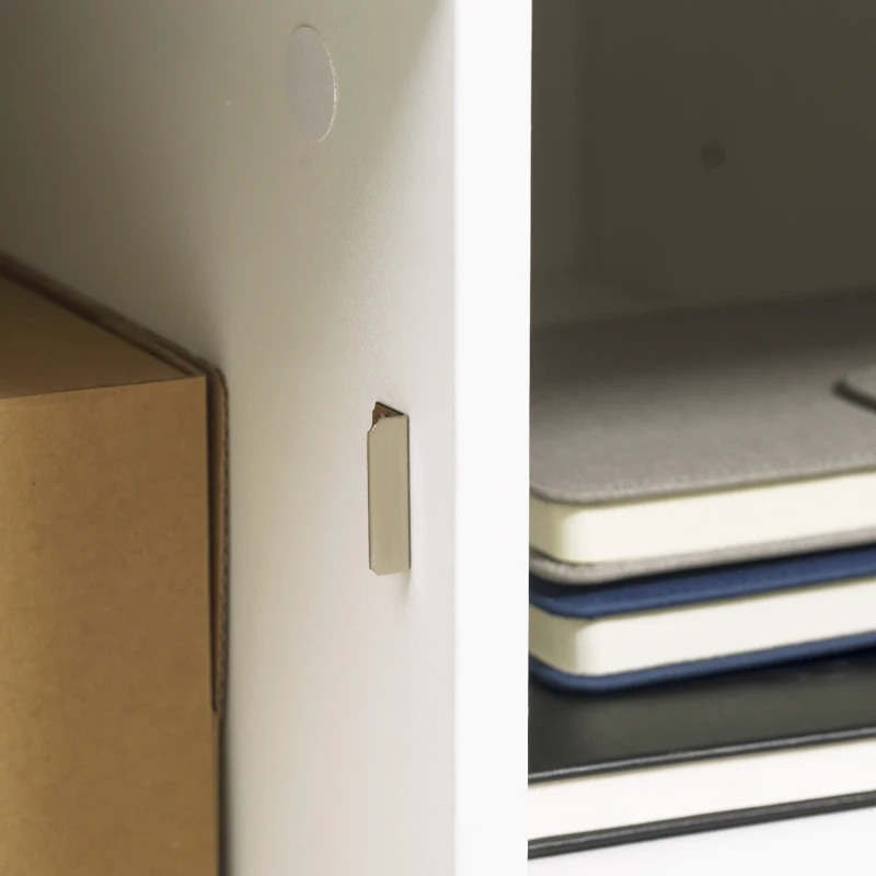 HOMCOM Printer Stand Multipurpose Moveable Filing Cabinet with Ample Inner Storage Space & 4 Easy-Rolling Wheels, White