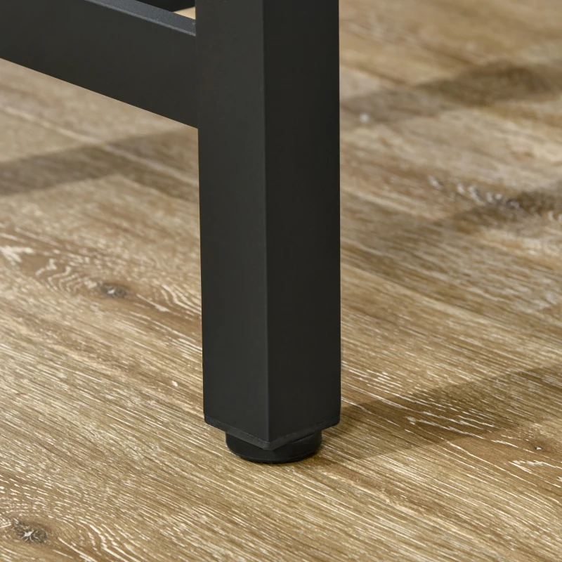 HOMCOM Industrial Dining Table Set, 3 Piece Rectangular Bar Table and Chairs Set, Breakfast Table Set for Kitchen, Living Room, Rustic Brown