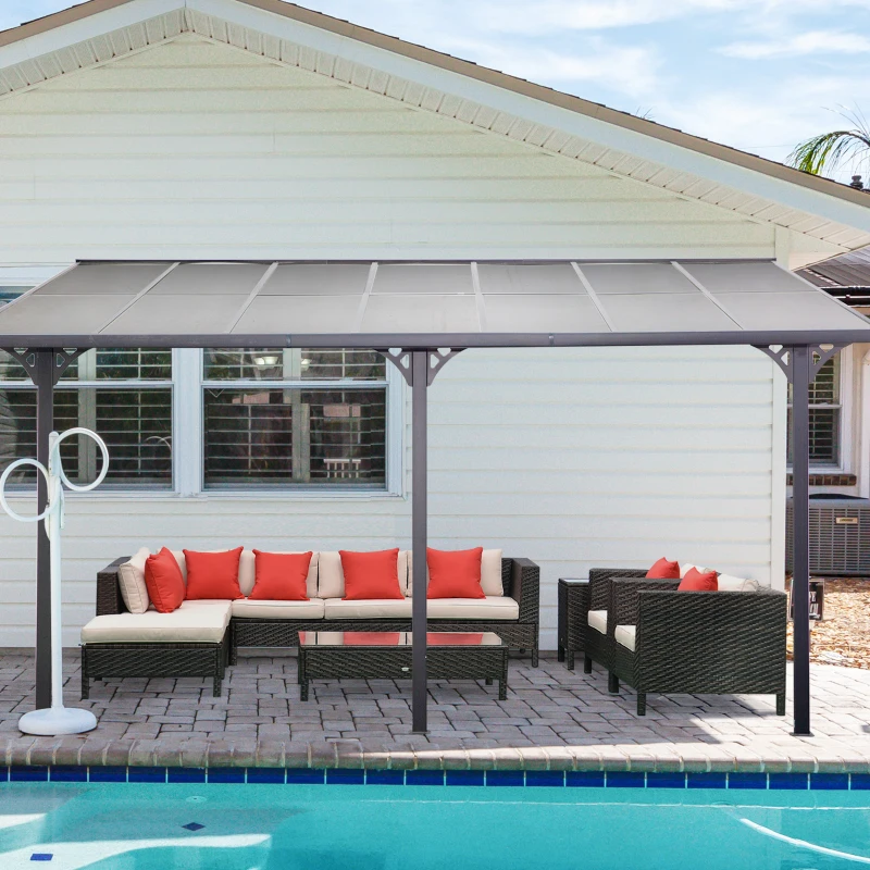 Outsunny Patio Furniture Set, 9 Piece Outdoor Sectional Sofa, All-Weather PE Rattan Wicker Conversation Set with Chairs, Ottoman, Loveseat, Coffee and Side Table, Cushions, Sand