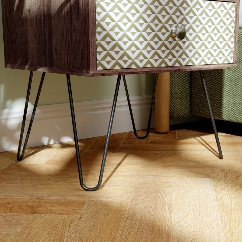 HOMCOM Side Table with Drawers, Nightstand, Bedside Table, Sofa End Table, for Bedroom, Brown