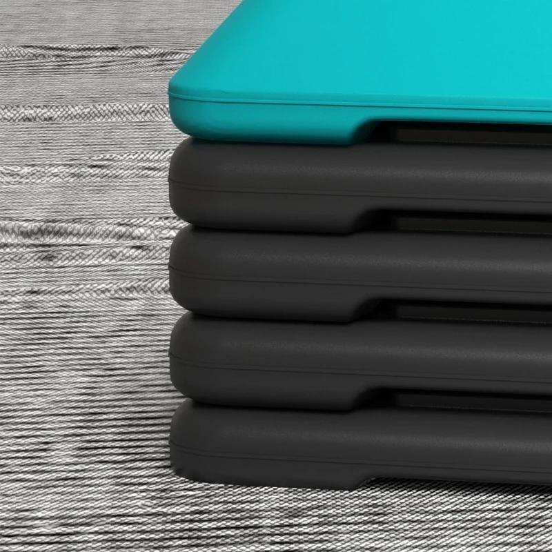 Soozier 5-Level Height Adjustable Stepper, Aerobic Exercise Step Platform, 4" 6" 8" 10" 12", Blue