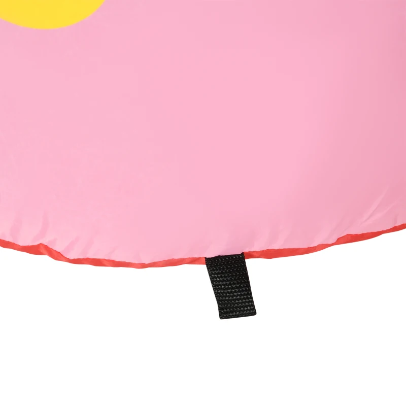 HOMCOM 118" Giant Christmas Inflatables Candy Castle with Flashing Light