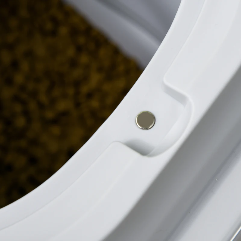 PawHut 6-30lb Dog Food Storage Container Collapsible Design with Airtight Lids, Rolling Wheels, Cup, Bowl, Spoon, Grey