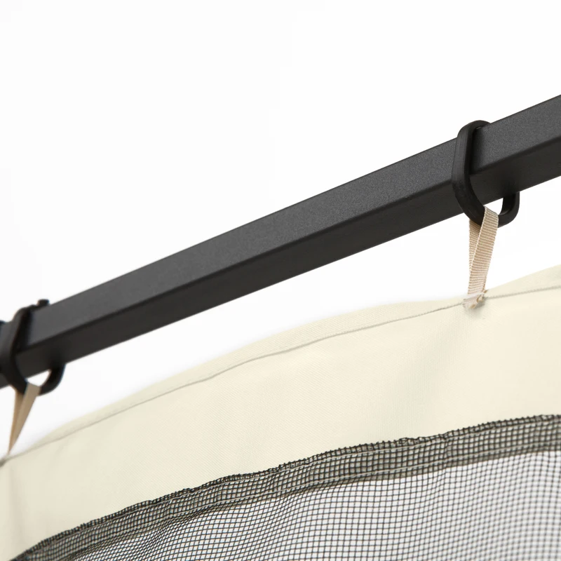 Outsunny Replacement Mesh Sidewall Netting for 10' x 12' Gazebos and Canopy Tents with Zippers, (Sidewall Only) Cream