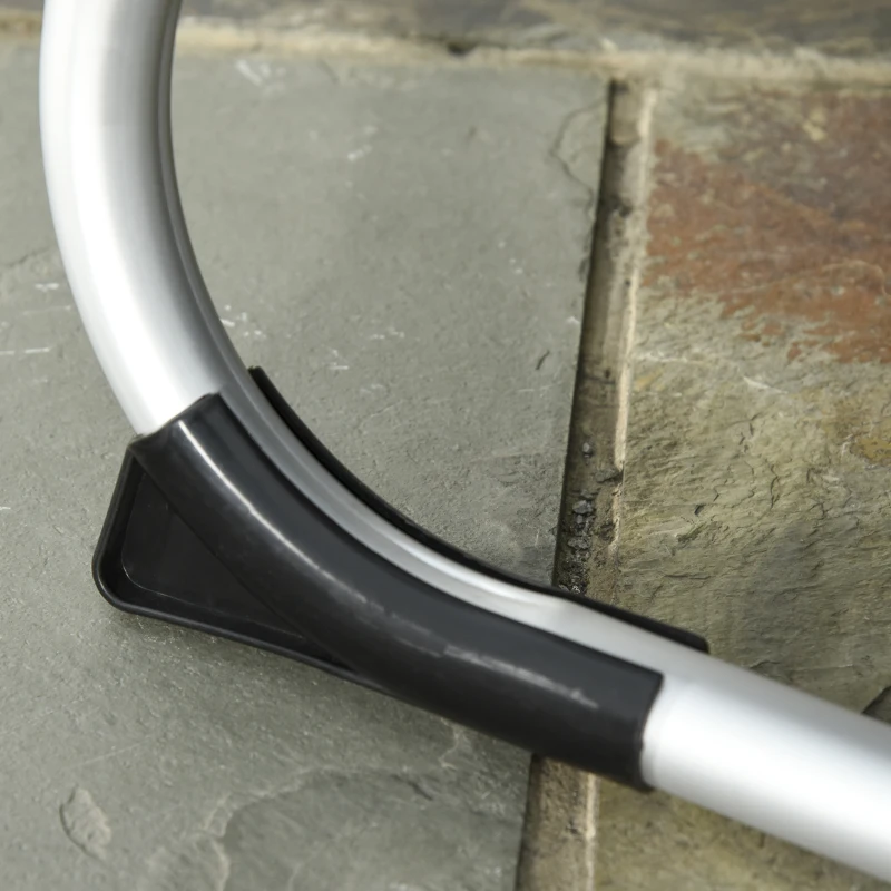 Outsunny Folding Lounge Chair Outdoor 5-Level Reclining Chaise Lounge Chair Outdoor Camping Tanning Chair with Aluminum Frame, Padding, and Headrest for Beach, Yard, Patio, Pool, Gray