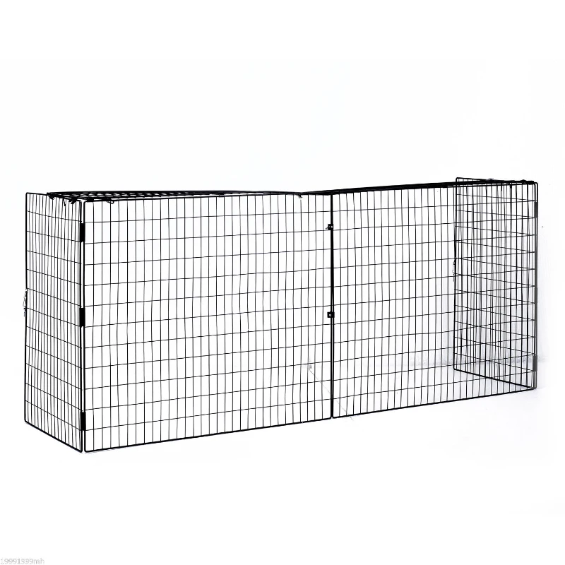 HOMCOM Fireplace Screen, Extendable Fire Spark Guard Cover with Metal Mesh for Living Room Home Decor, Black