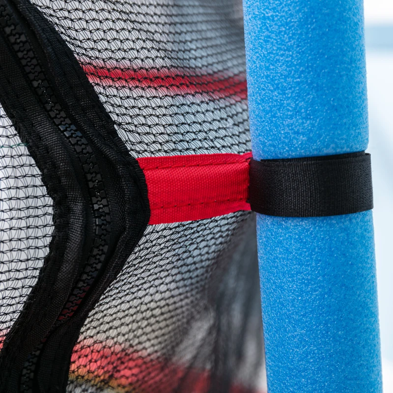 Qaba Kids Trampoline with Safety Enclosure Net and Safety Pad, Indoor Outdoor for Age 3-10 Years Old, Multi-coloured