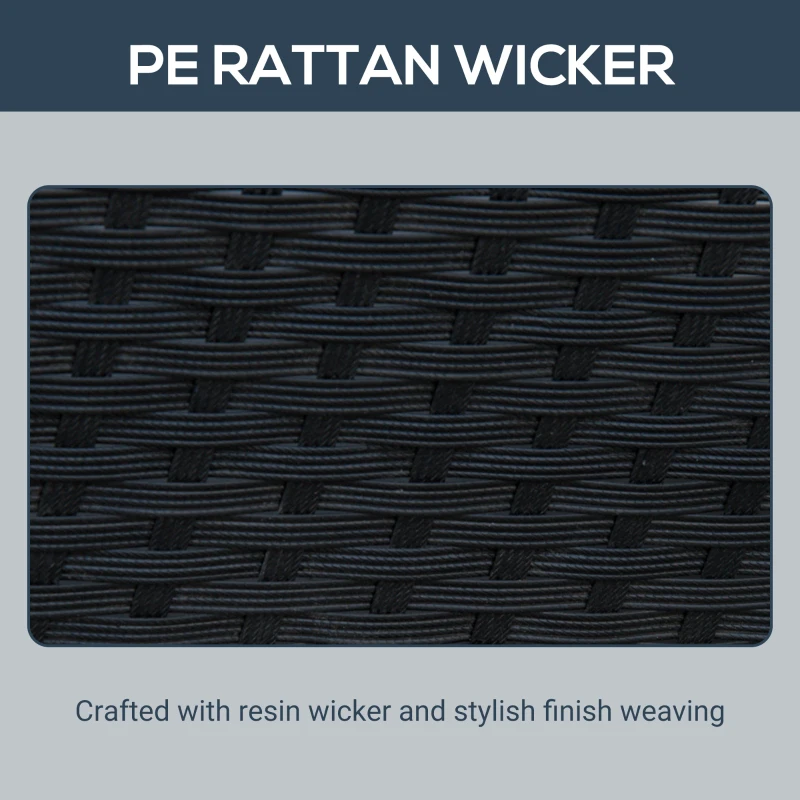 Outsunny 5 Pieces Wicker Patio Dining Set Outdoor Furniture Set with Removable Cushions, Glass Top Dining Table, PE Rattan Conversation Set for Garden Poolside Backyard, Cream