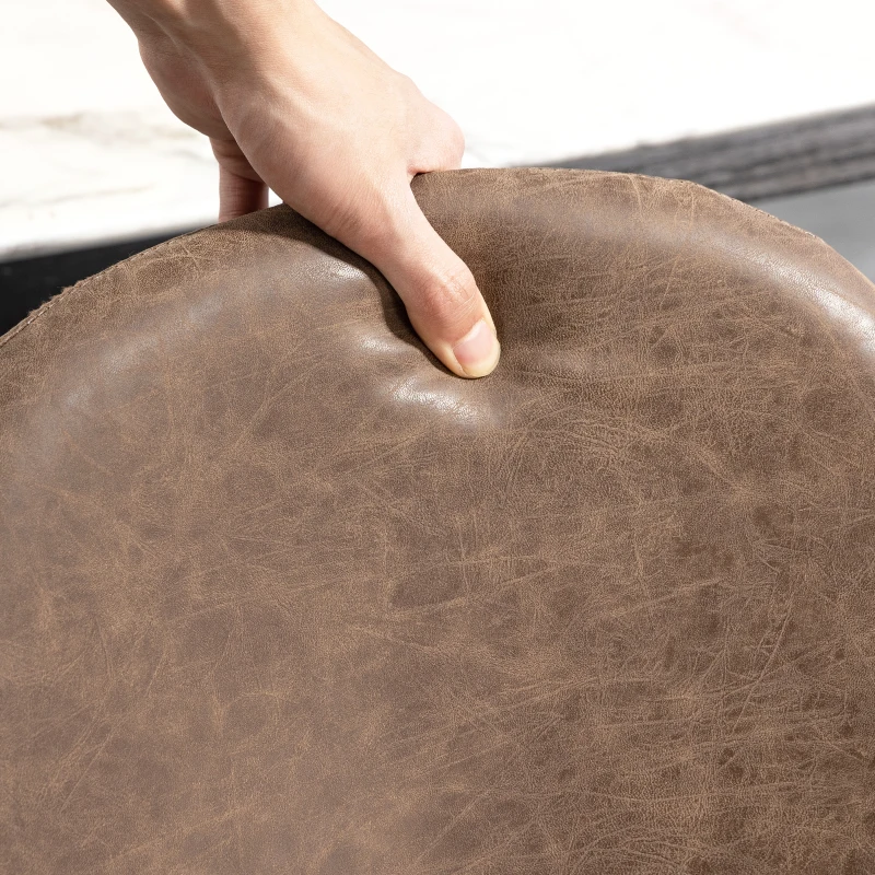 HOMCOM Retro Dining Table Chairs Set of 4, PU Leather Upholstered Kitchen Table Chairs for Living Room, Bedroom