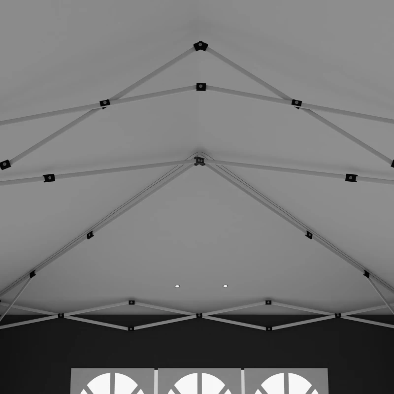 Outsunny 10' x 20' Pop Up Canopy Tent Outdoor Portable Easy Up Party Tent Garden Shade Shelter with Walls Carrying Bag, Black