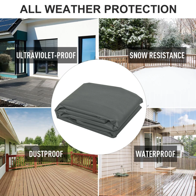 Outsunny Outdoor Patio Hammock Porch Swing Cover with UV, Water, & Dust Fighting Material, 81" x 49" x 65", Gray