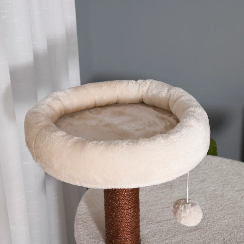 PawHut 68" Cat Tree Tower, Large Cat Condo Furniture, Multi-Level Cat Tower with Scratching Posts, Ramp, Perches, Dangling Ball