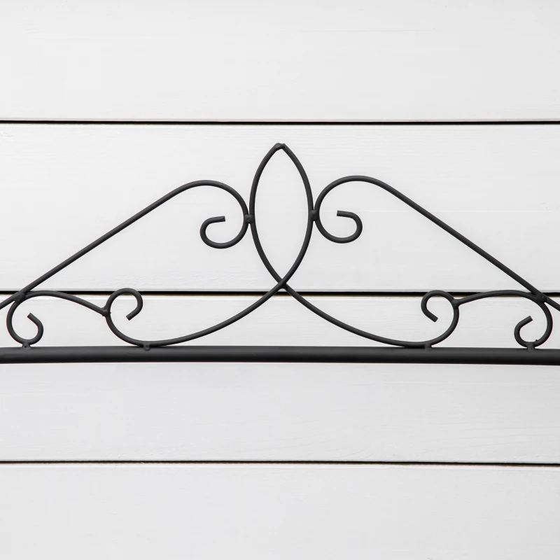 Outsunny Outdoor Plant Stand, 3 Tier Metal Plant Shelf, Stair Style Flower Stand, Plant Display Storage Organizer for Indoor Outdoor Patio Balcony Yard