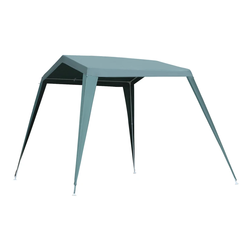 Outsunny 11x8ft Party Tent, Portable Canopy Tent Outdoor Gazebo Activity Sun Shelter w/ Slant Leg for Garden Carport Green