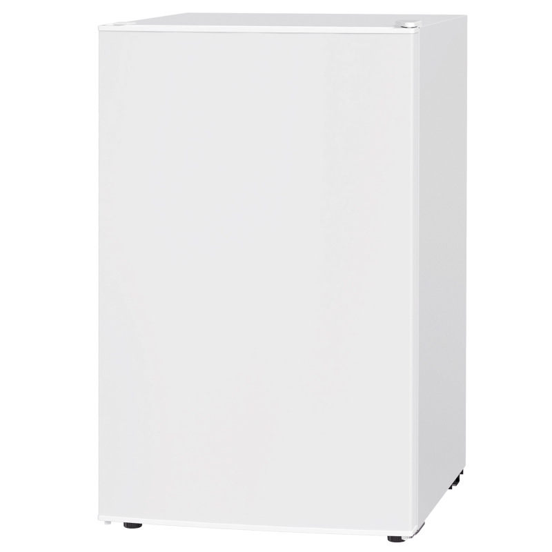 HOMCOM 4.5 Cu Ft Mini Fridge with Freezer, Wheels, Single Door Refrigerator, Adjustable Thermostat, Reversible Door, White