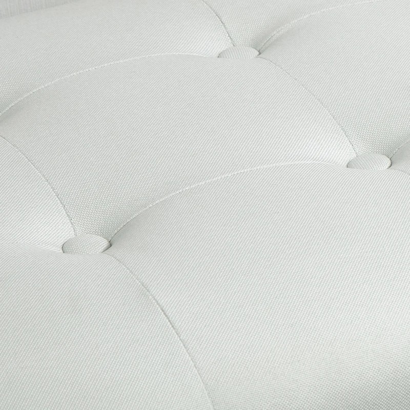 HOMCOM Modern Upholstered Bench, End of Bed Bench for Bedroom, Hallway Bench with Arms and Nailhead Trim