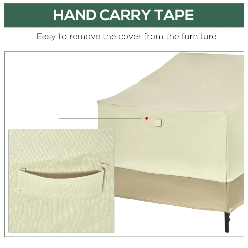 Outsunny 38.2-Inch Waterproof Single Seat Chair Sofa Cover Outdoor Garden Patio Furniture Protector
