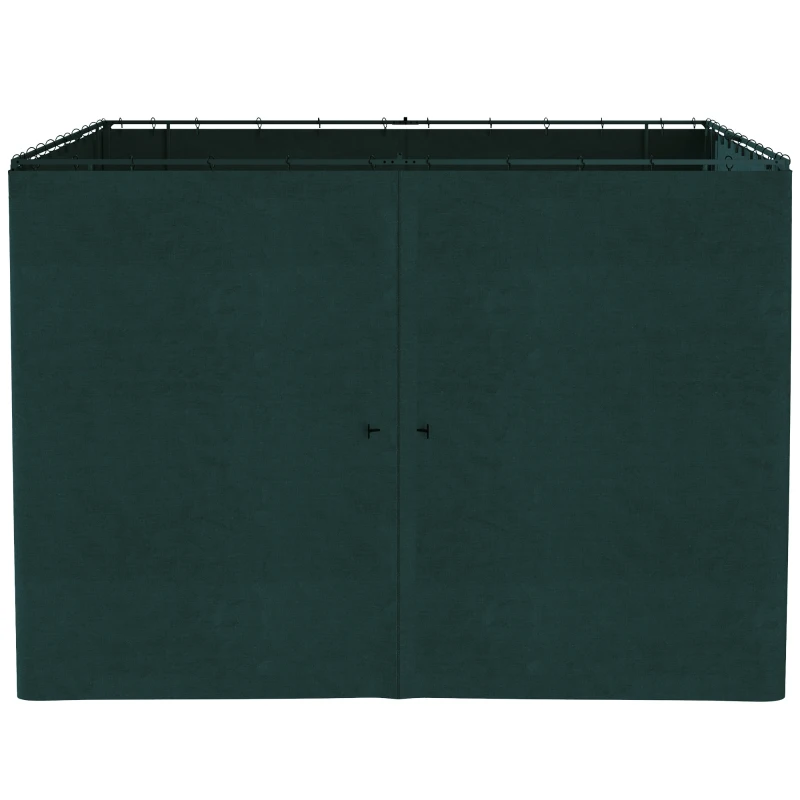 Outsunny 10' x 10' Universal Gazebo Sidewall Set with 4 Panels, Hooks/C-Rings Included for Pergolas & Cabanas, Slate Grey