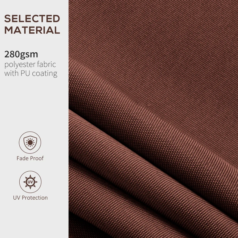 Outsunny Retractable Awning Fabric Replacement for 13' x 8' 840-151, Coffee